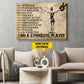 Motivational Personalized Gymnastic Girl Canvas Painting, I Am A Gymnastic Player Wall Art Decor, Poster Gift For Gymnastics Lovers
