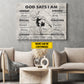 Personalized Gymnastic God Woman Canvas Painting, God Says I Am Wall Art Decor, Poster Gift For Gymnastics Lovers