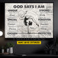 Personalized Gymnastic God Woman Canvas Painting, God Says I Am Wall Art Decor, Poster Gift For Gymnastics Lovers