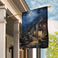 A Cobblestone Journey Through The Old Village, Christmas Garden Flag - House Flag, Christmas Flag Gift Home Decor