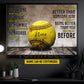 Motivational Personalized Softball Canvas Painting, Be Strong Brave Humble Badass Sport Wall Art Decor, Poster Gift For Softball Lovers