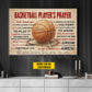 Personalized Basketball God Canvas Painting, Basketball Player's Prayer Sport Wall Art Decor, Poster Gift For Basketball Lovers