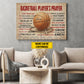 Personalized Basketball God Canvas Painting, Basketball Player's Prayer Sport Wall Art Decor, Poster Gift For Basketball Lovers