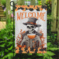 Halloween Flag, Human Skeleton Holding A Cup Of Tea, Flag Gift For Halloween, Gift For Garden Flag