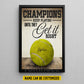 Motivational Personalized Tennis Canvas Painting, Champions Keep Playing Until They Get It Right Sports Wall Art Decor, Poster Gift For Tennis Lovers