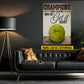 Motivational Personalized Tennis Canvas Painting, Champions Keep Playing Until They Get It Right Sports Wall Art Decor, Poster Gift For Tennis Lovers