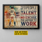 Personalized Baseball Man Canvas Painting, There May Be People Who Have More Talent Than You Sport Wall Art Decor, Poster Gift For Baseball Lovers