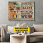 Personalized Baseball Man Canvas Painting, There May Be People Who Have More Talent Than You Sport Wall Art Decor, Poster Gift For Baseball Lovers