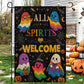 Halloween Rainbow Boo LGBT Pride Garden & House Flag, All Spirits Welcome Yard Flag, Spooky Season Gift For Ghost Lover