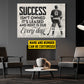 Personalized Hockey Man Canvas Painting, Success Isn't Owned It's Leased And Rent Is Due Every Day Sport Wall Art Decor, Poster Gift For Hockey Lovers