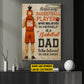 Personalized Basketball Dad Daughter Canvas Painting, Behind Every Basketball Player Sports Wall Art Decor, Poster Father's Day Gift For Basketball Lovers