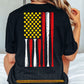 Softball July 4th Backside T-shirt, Softball American Flag Tees Independence Day Gift For Softball Lover