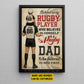 Personalized Rugby Dad Son Canvas Painting, Behind Every Rugby Player, Sports Wall Art Decor, Father's Day Poster Gift For Rugby Lovers, Rugby Players