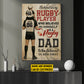 Personalized Rugby Dad Son Canvas Painting, Behind Every Rugby Player, Sports Wall Art Decor, Father's Day Poster Gift For Rugby Lovers, Rugby Players