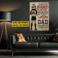 Personalized Rugby Dad Son Canvas Painting, Behind Every Rugby Player, Sports Wall Art Decor, Father's Day Poster Gift For Rugby Lovers, Rugby Players