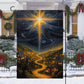 A Christmas Night's Radiance Over The Village, Christmas Garden Flag - House Flag, Christmas Flag Gift For Home Decor