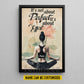 Personalized Yoga Girl Canvas Painting, It’s Not About Perfect It’s About Effort Sport Wall Art Decor, Poster Gift For Yoga Lovers