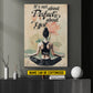 Personalized Yoga Girl Canvas Painting, It’s Not About Perfect It’s About Effort Sport Wall Art Decor, Poster Gift For Yoga Lovers