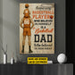 Personalized Basketball Dad Son Canvas Painting, Behind Every Basketball Player, Sports Wall Art Decor, Father's Day Poster Gift For Basketball Lovers, Basketball Players