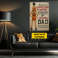 Personalized Wrestling Dad Son Canvas Painting, Behind Every Wrestling Player, Sports Wall Art Decor, Father's Day Poster Gift For Wrestling Lovers