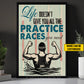Personalized Swimming Man Canvas Painting, Life Doesn't Give You All The Practice Races You Need Sports Wall Art Decor, Poster Gift For Swimming Lovers