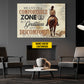 Personalized Horse Girl Riding Canvas Painting, We Live In A Comfortable Zone Wall Art Decor, Poster Gift For Horse Girl Lovers
