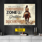 Personalized Horse Girl Riding Canvas Painting, We Live In A Comfortable Zone Wall Art Decor, Poster Gift For Horse Girl Lovers
