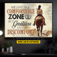 Personalized Horse Girl Riding Canvas Painting, We Live In A Comfortable Zone Wall Art Decor, Poster Gift For Horse Girl Lovers