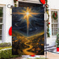 A Christmas Night's Radiance Over The Village, Christmas Garden Flag - House Flag, Christmas Flag Gift For Home Decor