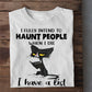 Funny Black Cat T-shirt, I Fully Intend To Haunt People When I Die, Gift For Cat Lovers, Cat Tees, Cat Owners