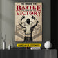 Personalized Wrestling Man Canvas Painting, The Harder The Battle The Sweeter The Victory Sports Wall Art Decor, Poster Gift For Wrestling Lovers