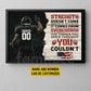 Motivational Personalized Football Man Canvas Painting, Strength Doesn't Come From What You Can Do Sport Wall Art Decor, Poster Gift For Football Lovers