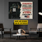 Motivational Personalized Football Man Canvas Painting, Strength Doesn't Come From What You Can Do Sport Wall Art Decor, Poster Gift For Football Lovers