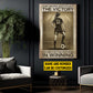 Motivational Personalized Soccer Woman Canvas Painting, The More Difficult The Victory Sports Wall Art Decor, Poster Gift For Soccer Lovers