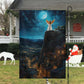 Guardian Angel Moonlit Watch Over The Christmas Village, Christmas Garden Flag - House Flag, Christmas Flag Gift For Angel Lovers, Angel Flag