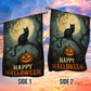 Halloween Black Cat Garden & House Flag, Happy Halloween Yard Flag, Spooky Season Gift For Cat Lover