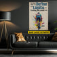 Personalized Cycling Man Canvas Painting, The Only Way To Define Your Limits Sports Wall Art Decor, Poster Gift For Cycling Lovers