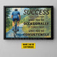 Motivational Personalized Cycling Man Canvas Painting, Success Doesn't Come From What You Do Occasionally Sport Wall Art Decor, Poster Gift For Cycling Lovers