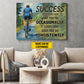 Motivational Personalized Cycling Man Canvas Painting, Success Doesn't Come From What You Do Occasionally Sport Wall Art Decor, Poster Gift For Cycling Lovers