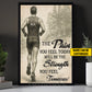 Motivational Personalized Running Man Canvas Painting, The Pain You Feel Today Sports Wall Art Decor, Poster Gift For Running Lovers