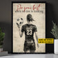 Motivational Personalized Soccer Woman Canvas Painting, Do Your Best When No One Is Looking Sports Wall Art Decor, Poster Gift For Soccer Lovers