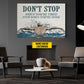 Motivational Personalized Swimming Man Canvas Painting, Don't Stop When You're Tired Stop When You're Done Sport Wall Art Decor, Poster Gift For Swimming Lovers