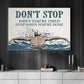 Motivational Personalized Swimming Man Canvas Painting, Don't Stop When You're Tired Stop When You're Done Sport Wall Art Decor, Poster Gift For Swimming Lovers