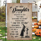 Vintage Halloween Witch Mom Daughter Garden & House Flag, My Dear Daughter Yard Flag Spooky Season Gift For Witch Lover