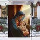 Holy Family Mary and the Holy Child, Christmas Garden Flag - House Flag, Nativity Religious Winter Christians Flag Gift