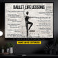 Personalized Motivational Ballet Boy Canvas Painting, Ballet Life Lessons, Sports Wall Art Decor, Poster Gift For Ballet Lovers