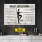 Personalized Motivational Ballet Boy Canvas Painting, Ballet Life Lessons, Sports Wall Art Decor, Poster Gift For Ballet Lovers