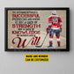 Motivational Personalized Hockey Man Canvas Painting, The Difference Between A Successful Person And Others Sport Wall Art Decor, Poster Gift For Hockey Lovers