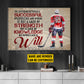 Motivational Personalized Hockey Man Canvas Painting, The Difference Between A Successful Person And Others Sport Wall Art Decor, Poster Gift For Hockey Lovers