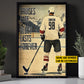 Personalized Hockey Man Canvas Painting, Bruises Fade Glory Lasts Forever Sports Wall Art Decor, Poster Gift For Hockey Lovers